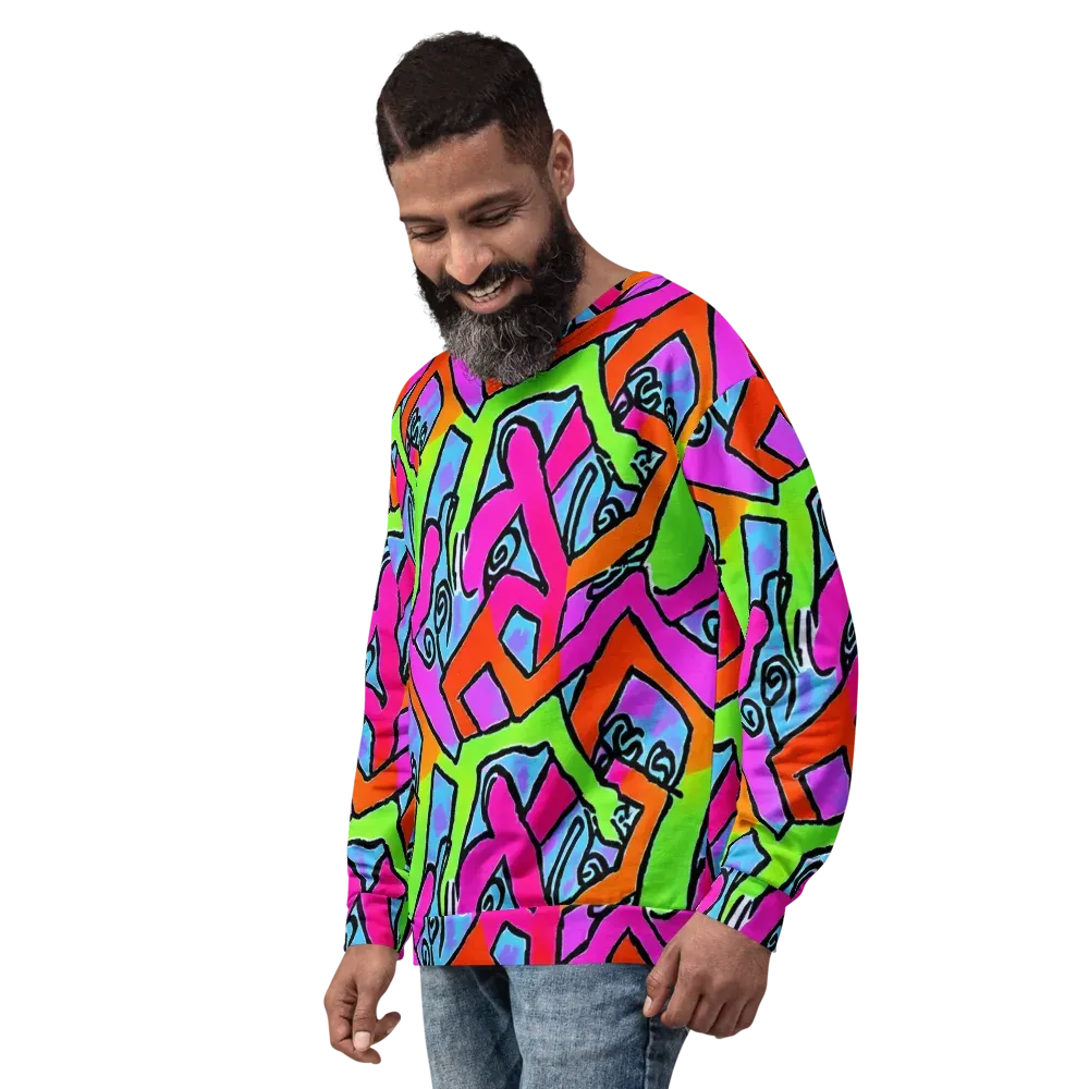Electric Mosaic on Sweatshirt — Left Front