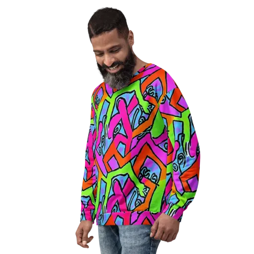 Electric Mosaic on a Sweatshirt