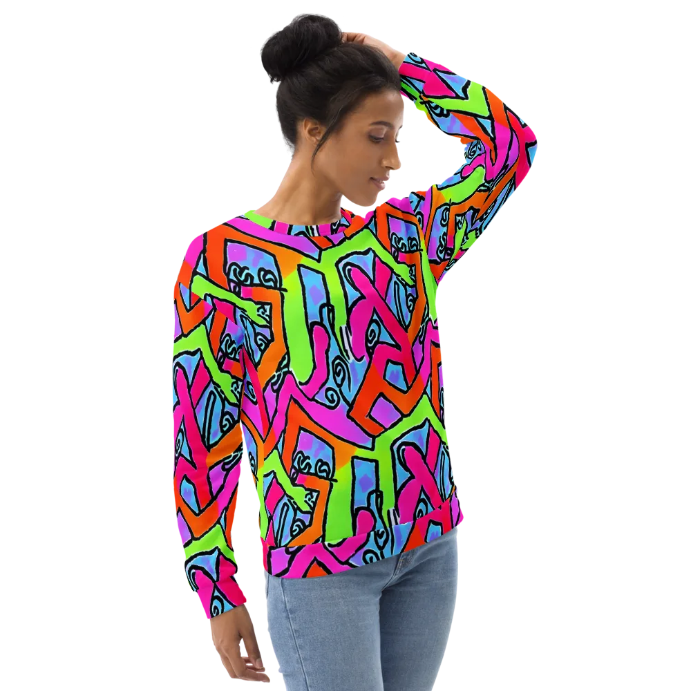 Electric Mosaic on Sweatshirt — Right Front