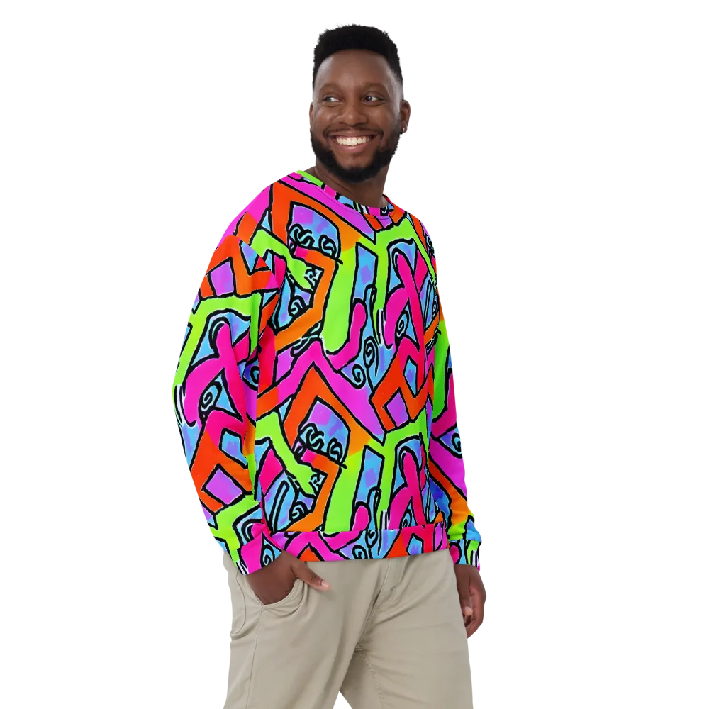 Electric Mosaic on Sweatshirt — Front