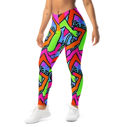 Electric Mosaic on a Leggings