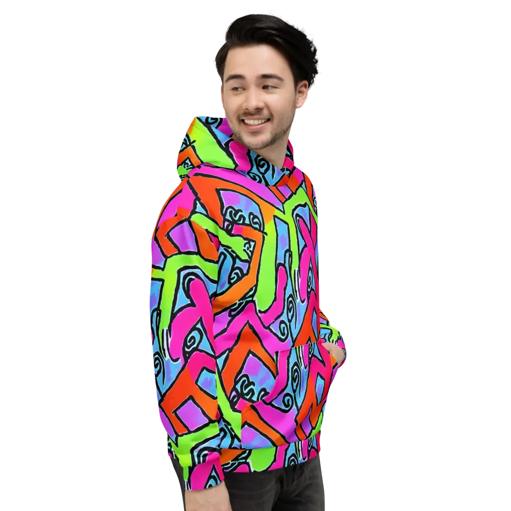 Electric Mosaic on Hoodie — Right