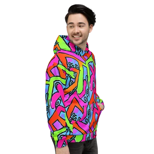 Electric Mosaic on a Hoodie