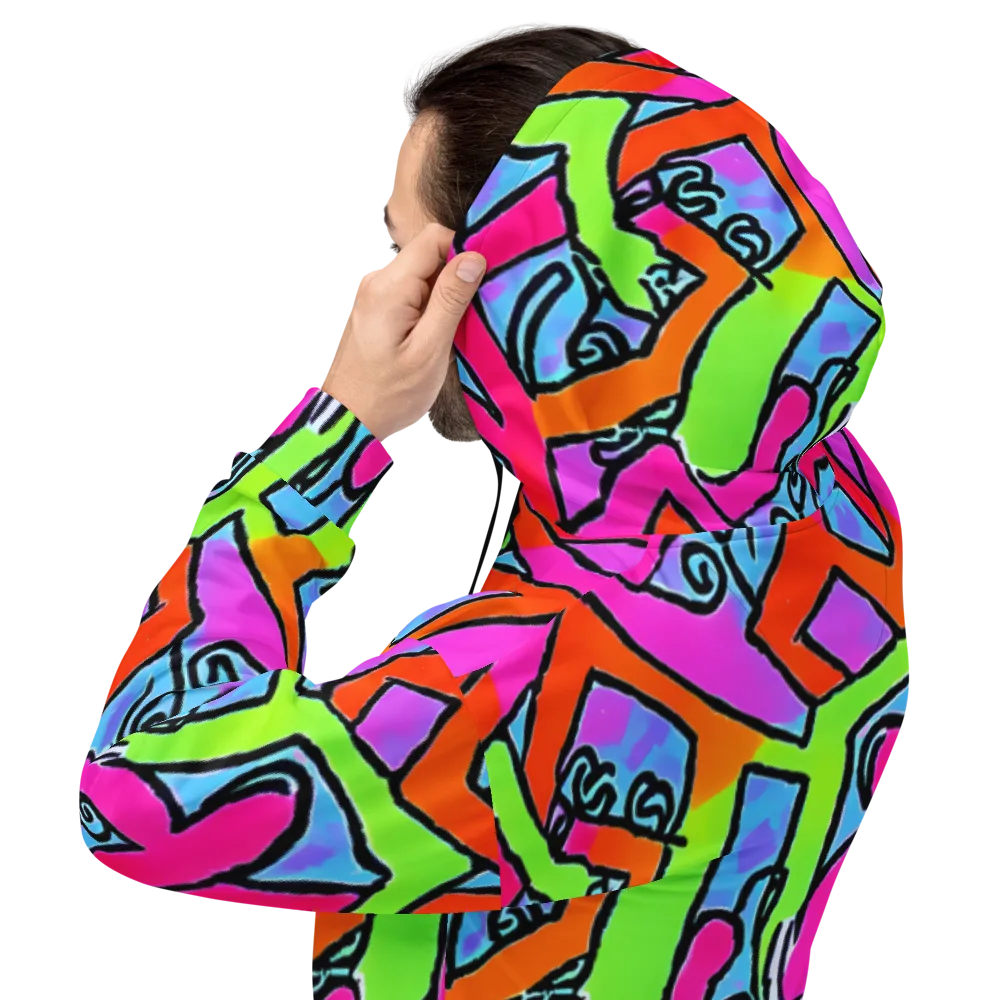 Electric Mosaic on Hoodie — Back