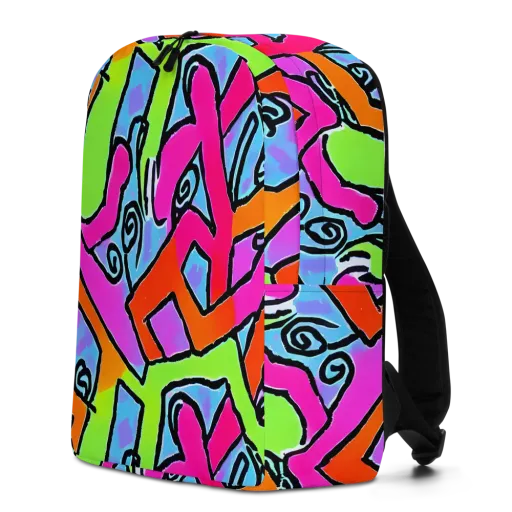 Electric Mosaic on a Minimalist Backpack
