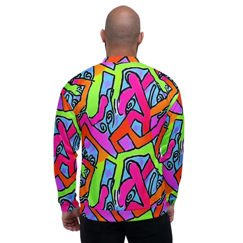 Electric Mosaic on Bomber Jacket — Back