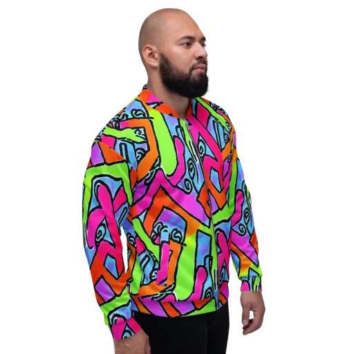 Electric Mosaic on a Bomber Jacket
