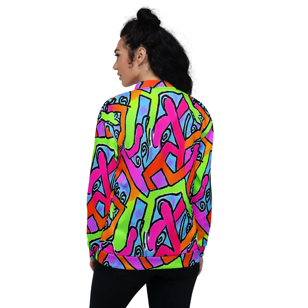 Electric Mosaic on Bomber Jacket — Back