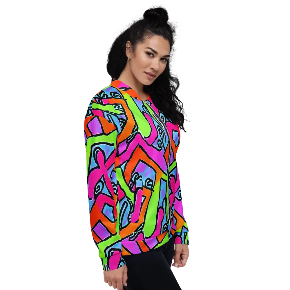 Electric Mosaic on Bomber Jacket — Right