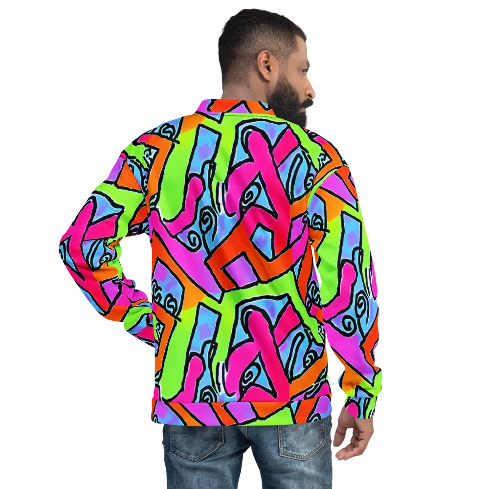 Electric Mosaic on Bomber Jacket — Back