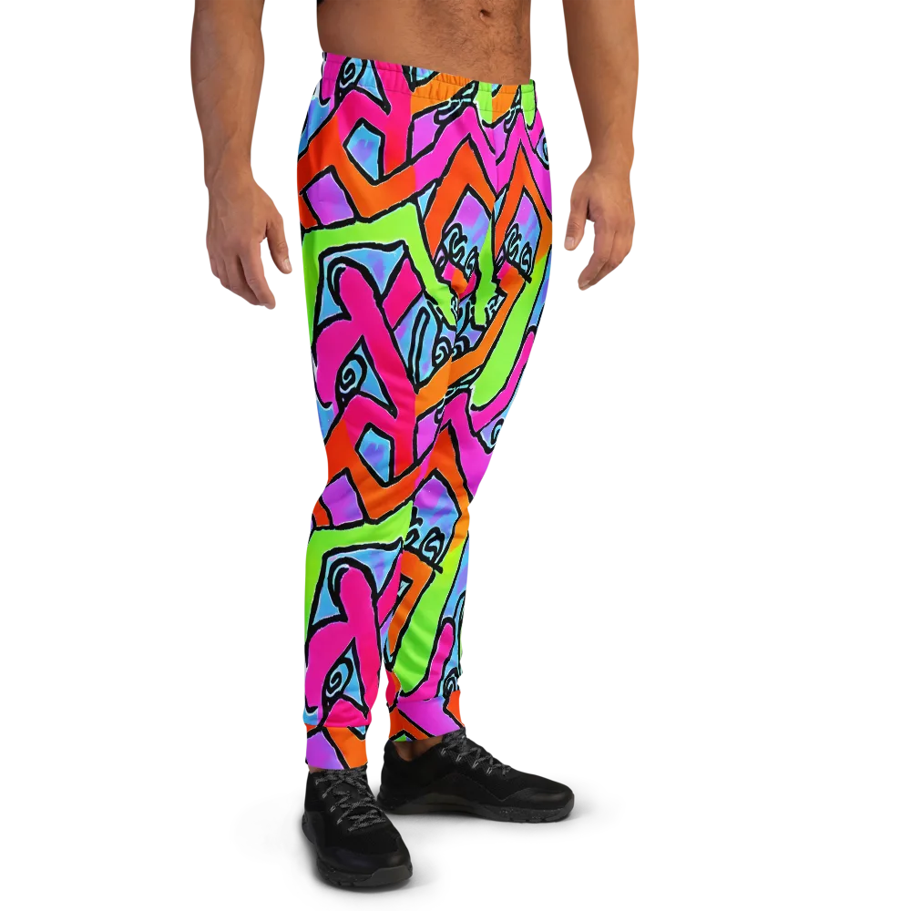Electric Mosaic on Men's Joggers — Right