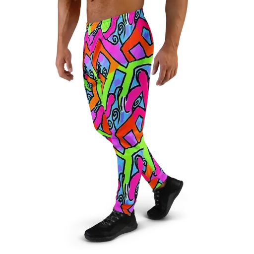 Electric Mosaic on a Men's Joggers
