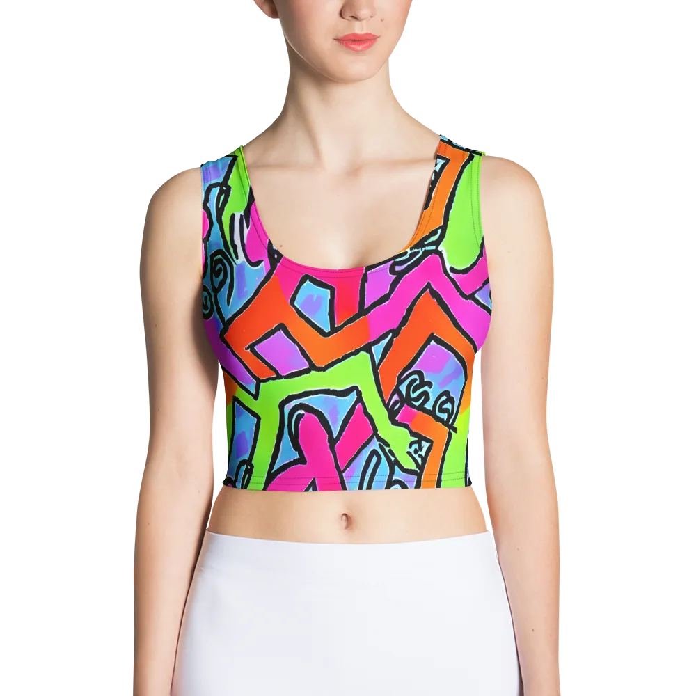 Electric Mosaic on Crop Top — Front