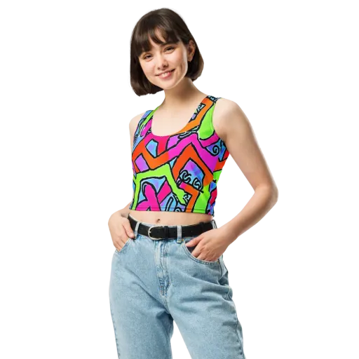 Electric Mosaic on a Crop Top