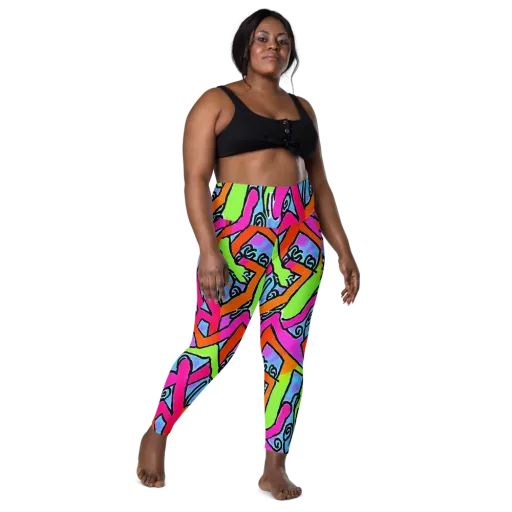 Electric Mosaic on a Leggings with Pockets