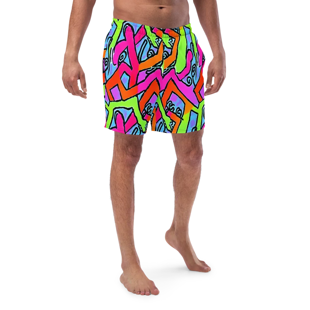Electric Mosaic on Swim Trunks — Front