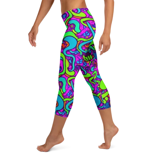 Funky Vortex on a Capri Leggings