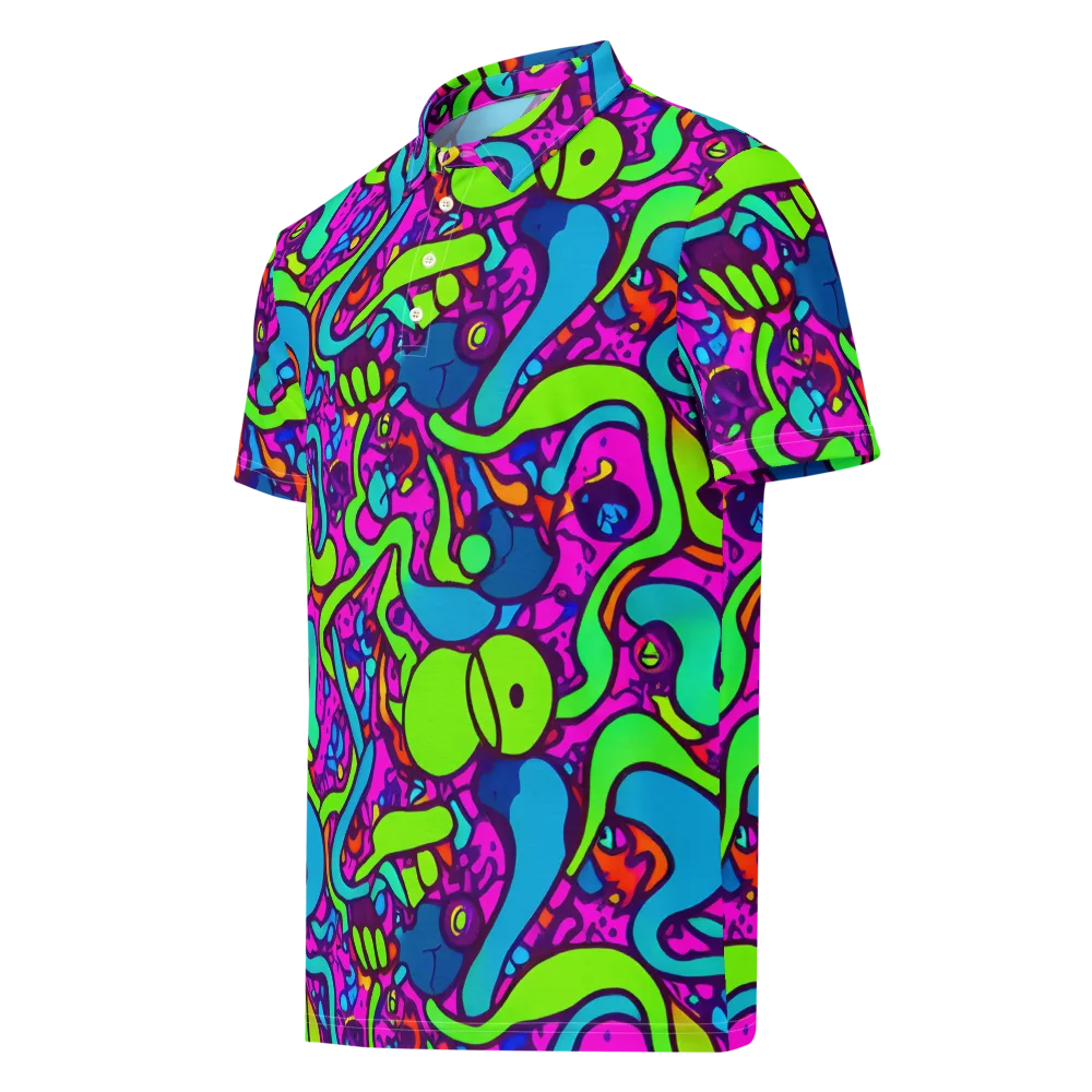 Funky Vortex on Men's Slim Fit Polo Shirt — Left Front