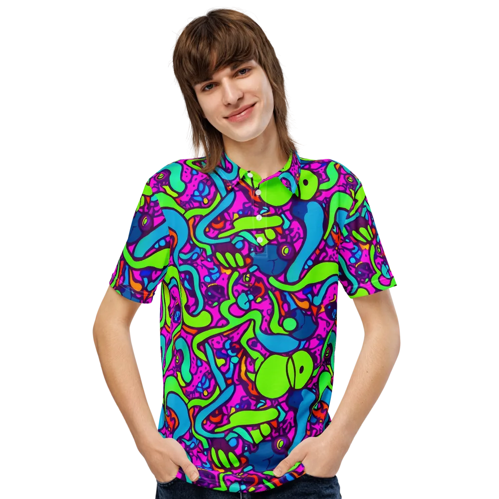 Funky Vortex on Men's Slim Fit Polo Shirt — Front