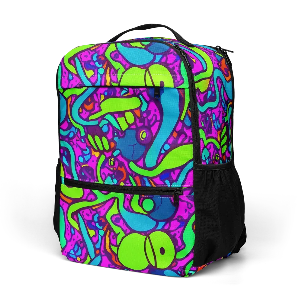 Funky Vortex on Utility Backpack — Left Front