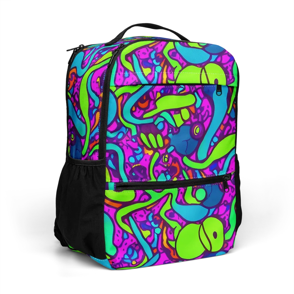 Funky Vortex on Utility Backpack — Right Front