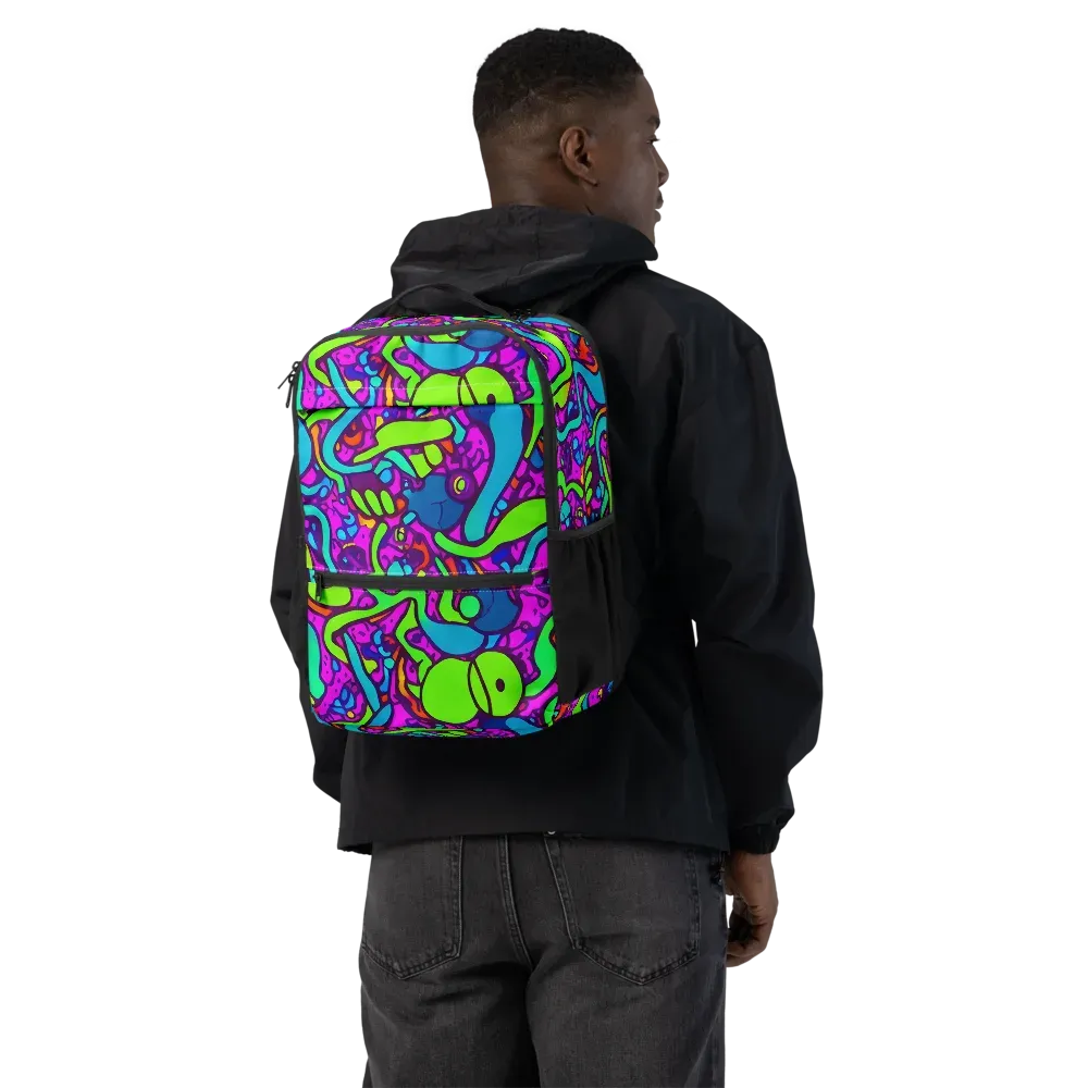 Funky Vortex on Utility Backpack — Back
