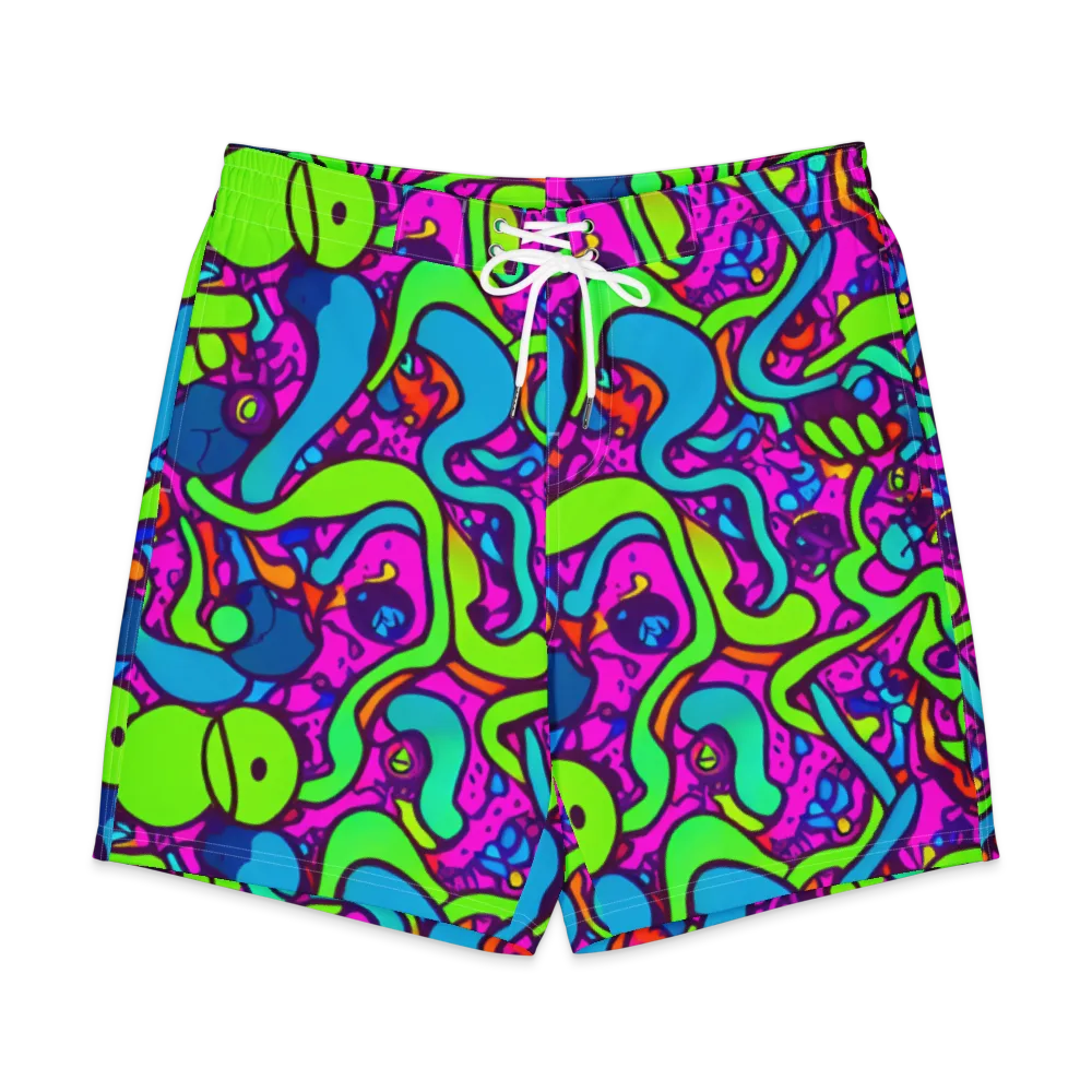Funky Vortex on Men's Board Shorts — Front