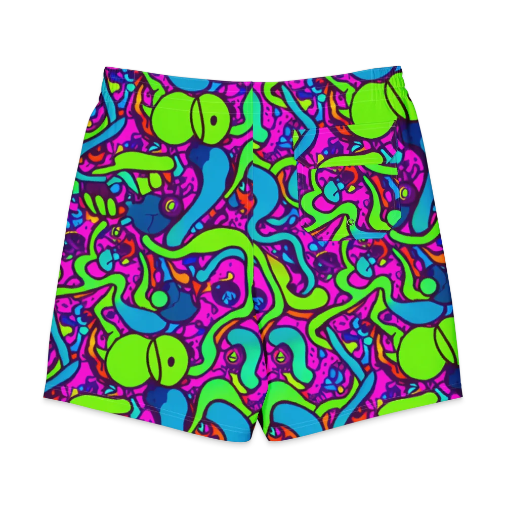 Funky Vortex on Men's Board Shorts — Back