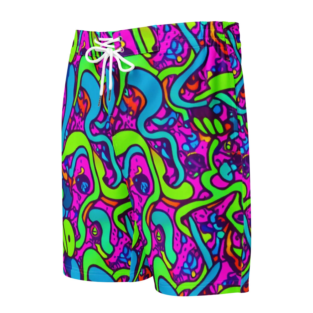 Funky Vortex on Men's Board Shorts — Front
