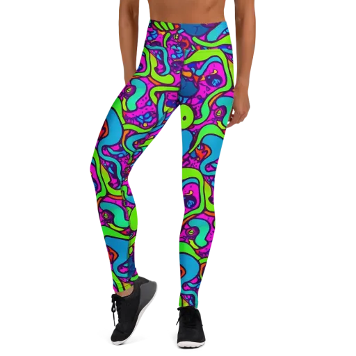 Funky Vortex on a Yoga Leggings