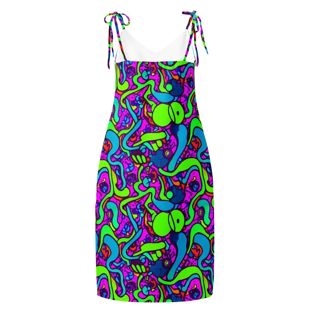 Funky Vortex on Slip Dress — Back