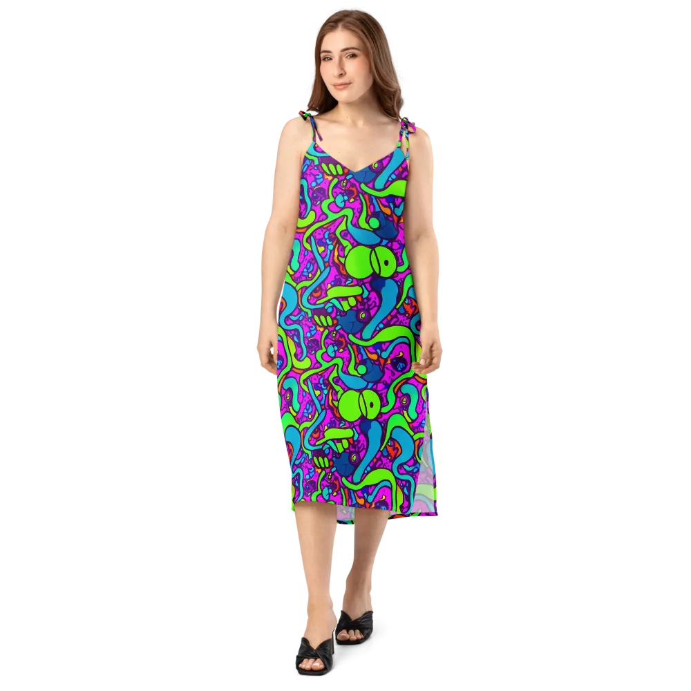 Funky Vortex on Slip Dress — Front