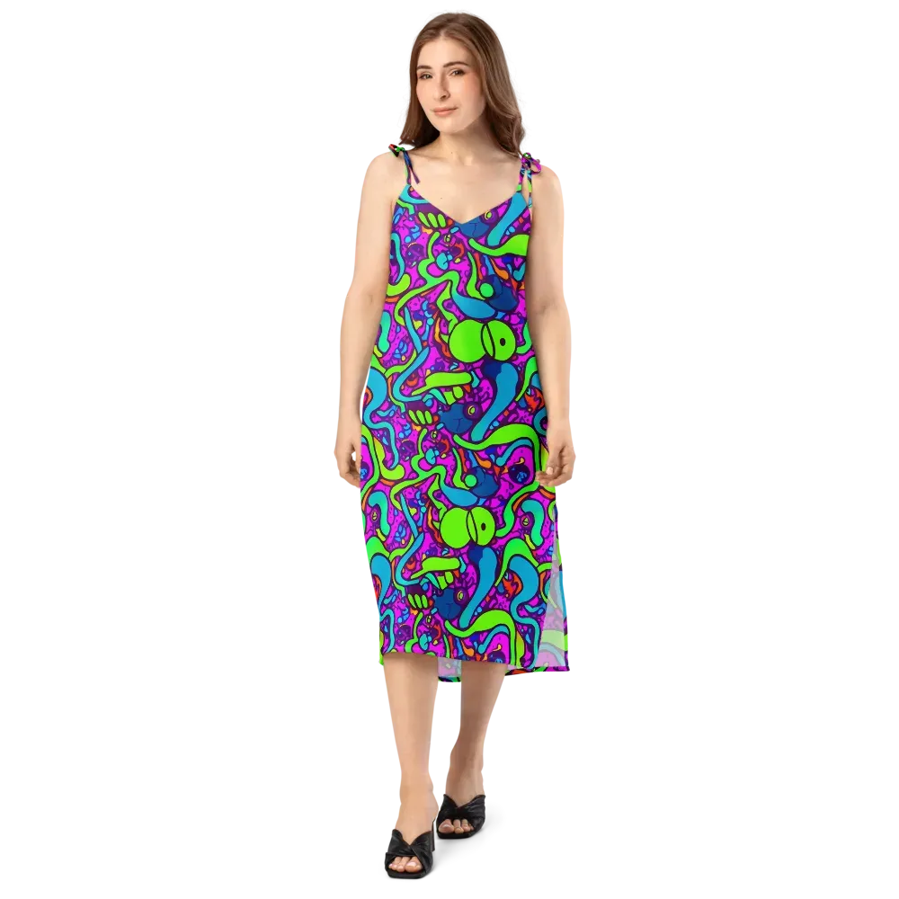 Funky Vortex on Slip Dress — Front