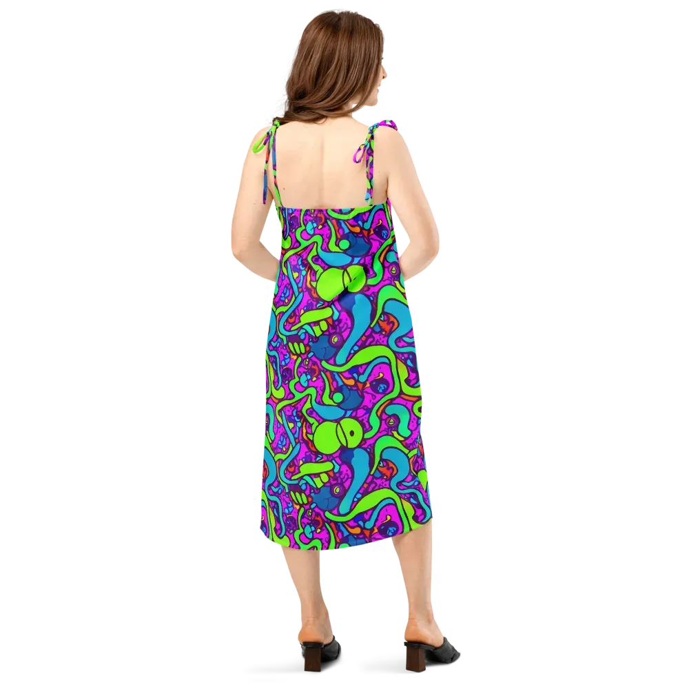 Funky Vortex on Slip Dress — Back