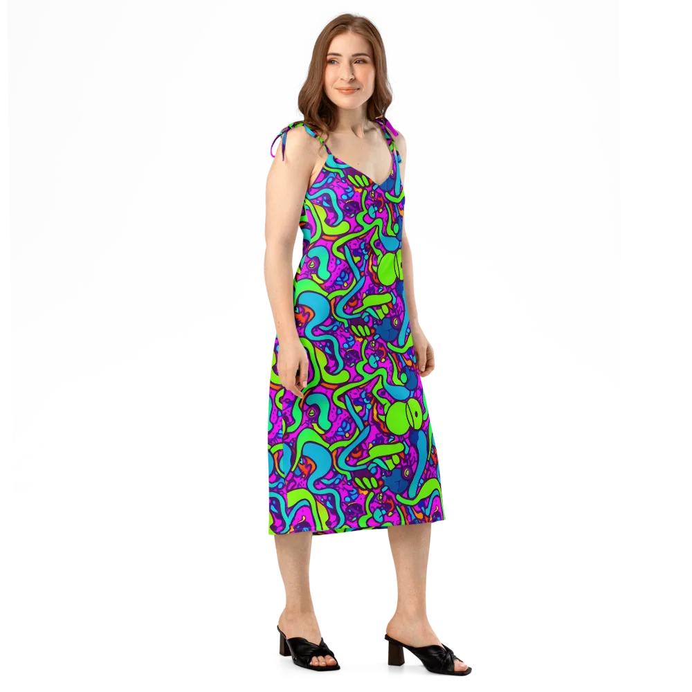 Funky Vortex on Slip Dress — Right Front