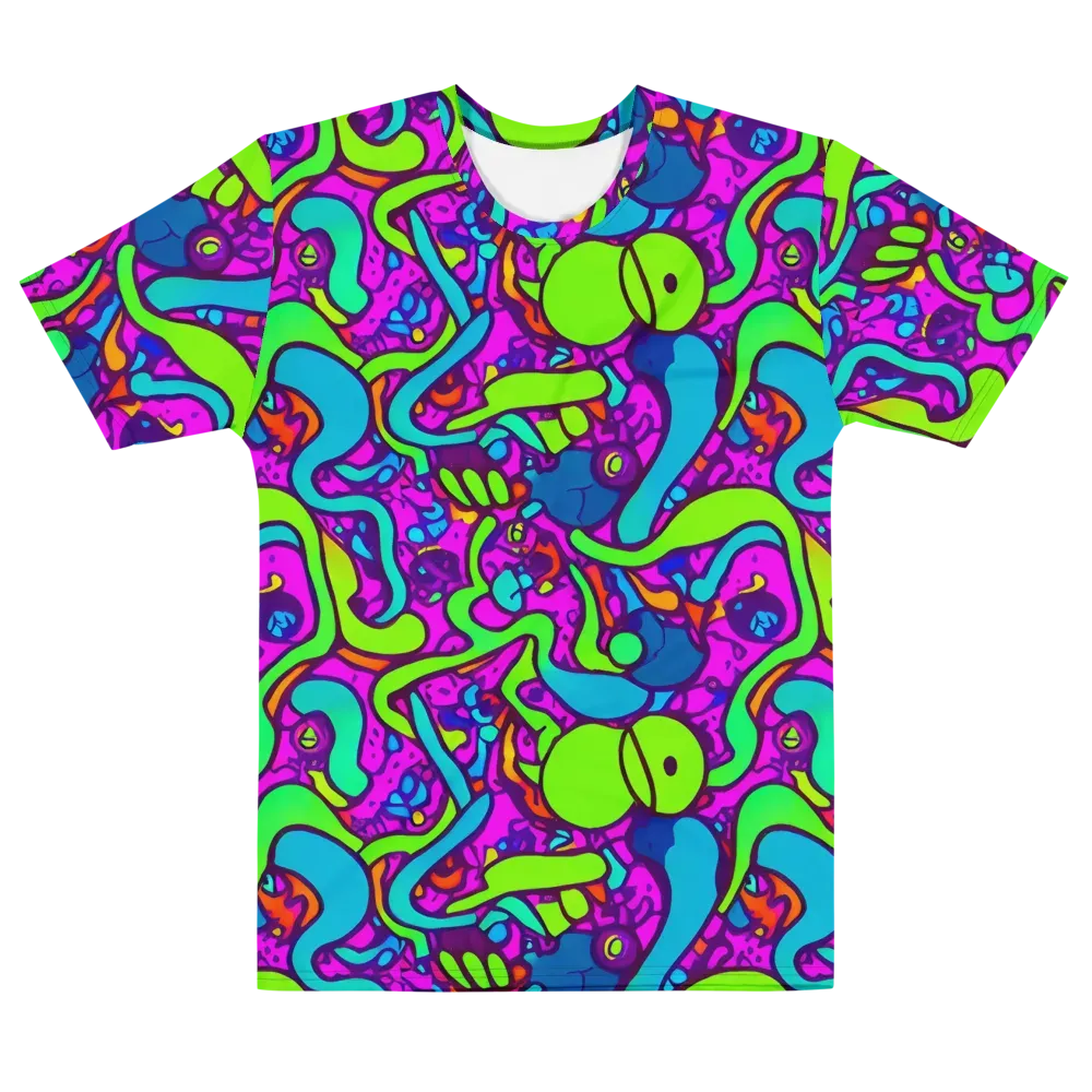 Funky Vortex on Men's Cotton Crew Neck T-Shirt — Front