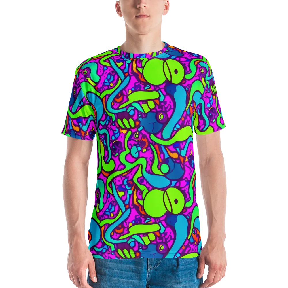 Funky Vortex on Men's Crew Neck T-Shirt — Front