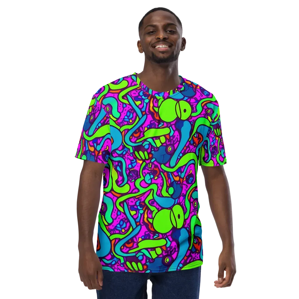 Funky Vortex on Men's Crew Neck T-Shirt — Front