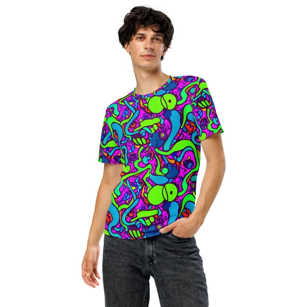 Funky Vortex on Men's Crew Neck T-Shirt — Front