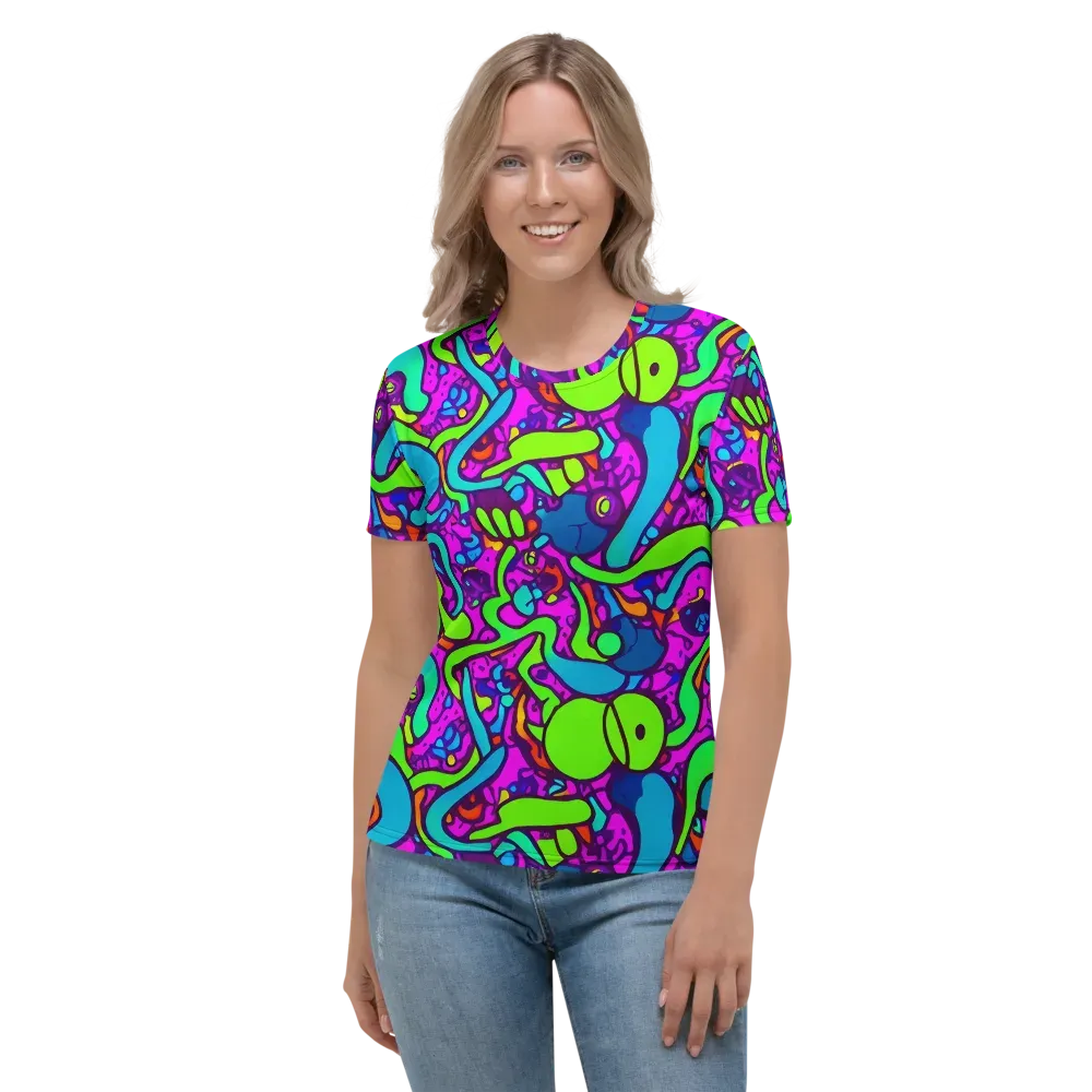 Funky Vortex on Women's Crew Neck T-Shirt — Front