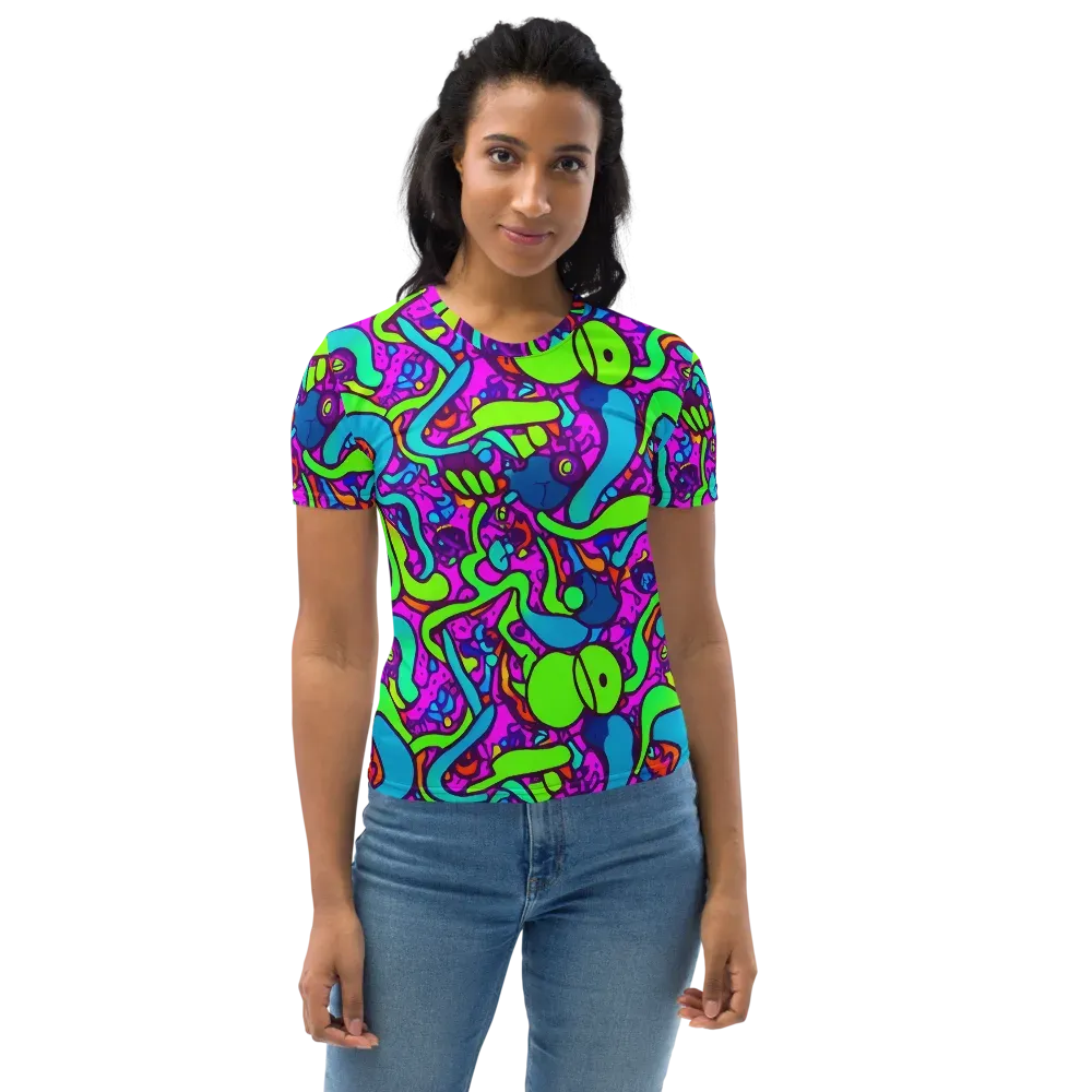 Funky Vortex on Women's Crew Neck T-Shirt — Front