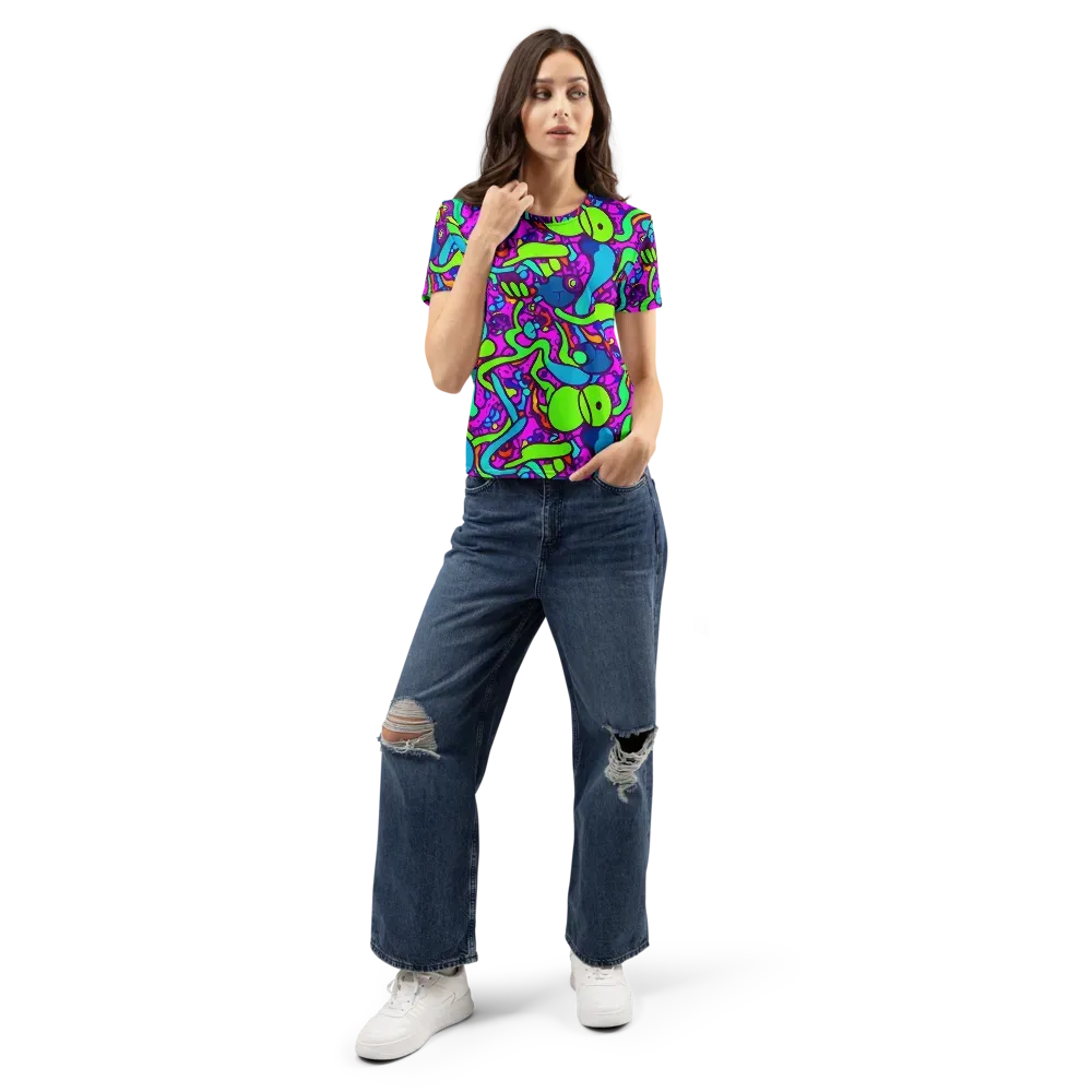 Funky Vortex on Women's Crew Neck T-Shirt — Front