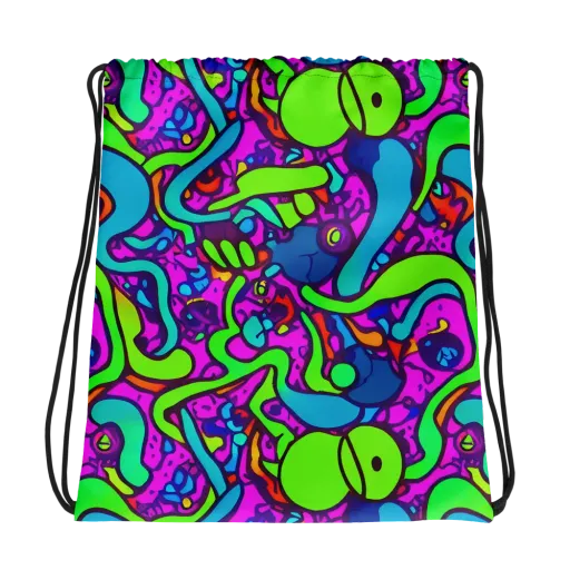 Funky Vortex on a Drawstring Bag