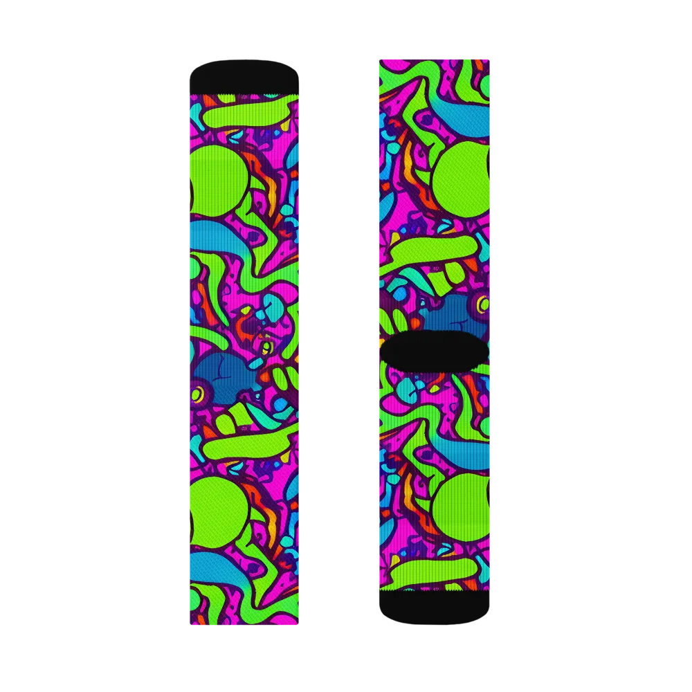 Funky Vortex on Socks — Left Sock