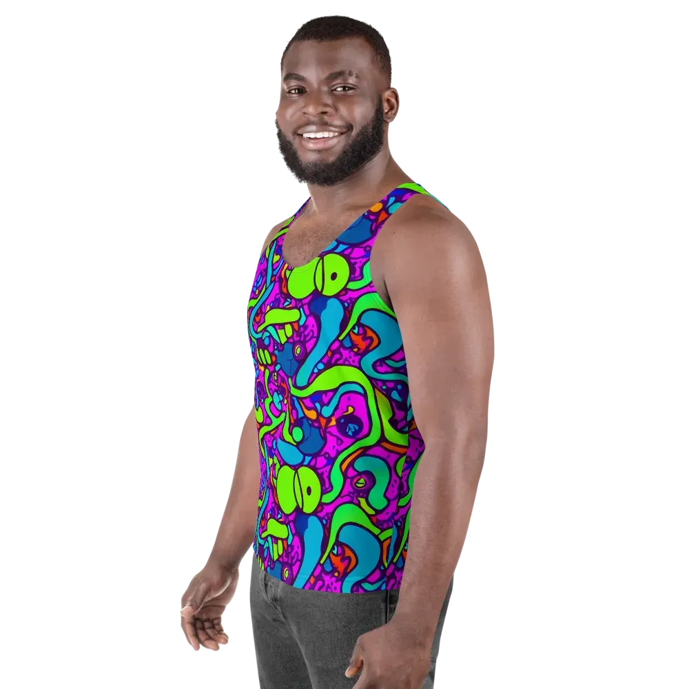 Funky Vortex on Men's Tank Top — Left Front