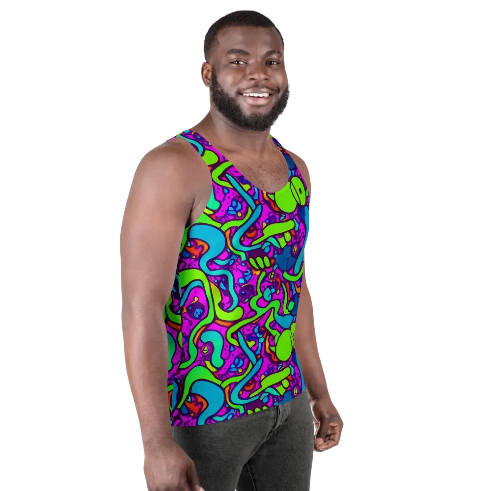 Funky Vortex on Men's Tank Top — Right Front