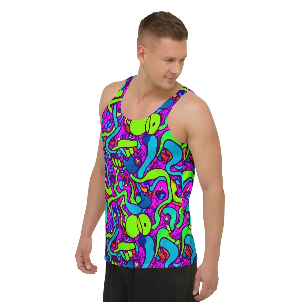Funky Vortex on Men's Tank Top — Left Front
