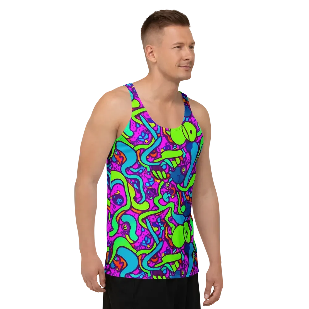 Funky Vortex on Men's Tank Top — Right Front