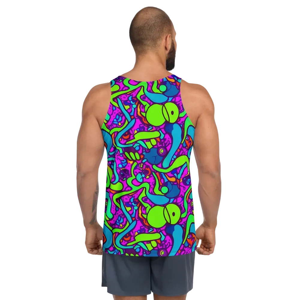 Funky Vortex on Men's Tank Top — Back