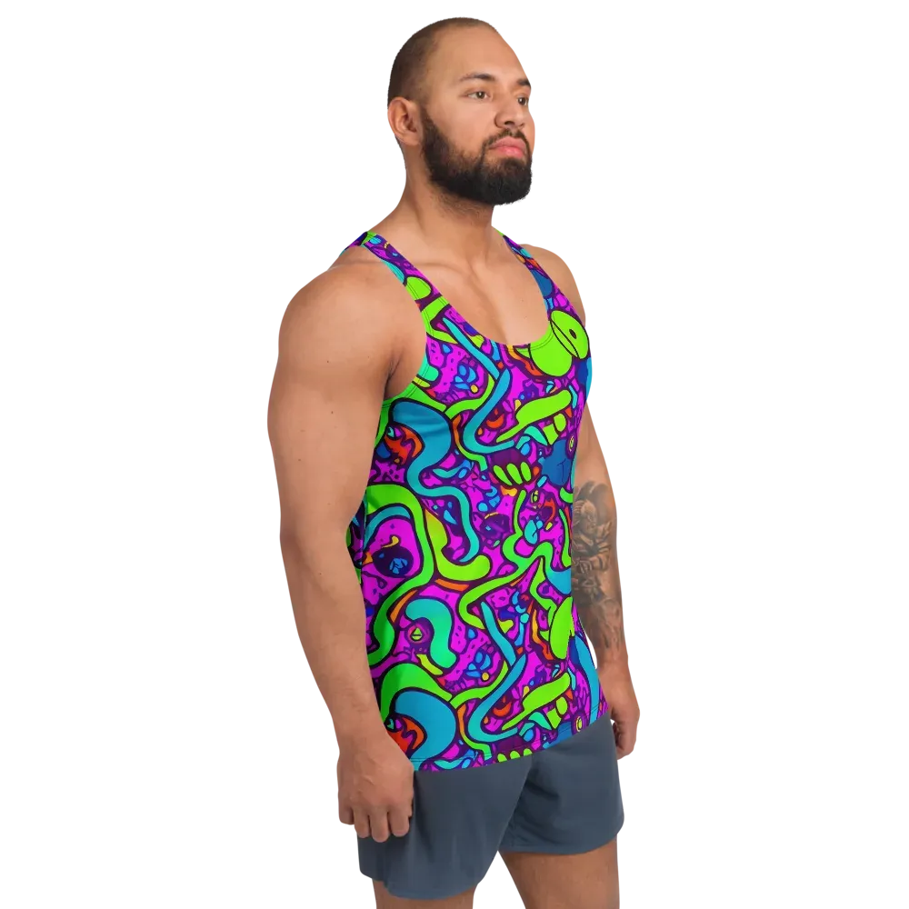 Funky Vortex on Men's Tank Top — Right Front
